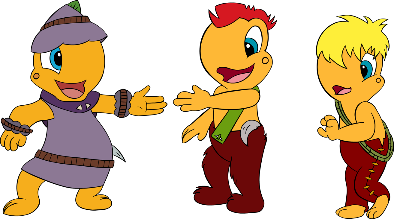 Bulba Top, Fur Foot, And Shaggy Mane - Cartoon (1313x732)