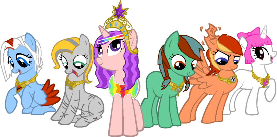 Mane 6 Elements By Potsy208 - Mane Six And Elements (900x447)