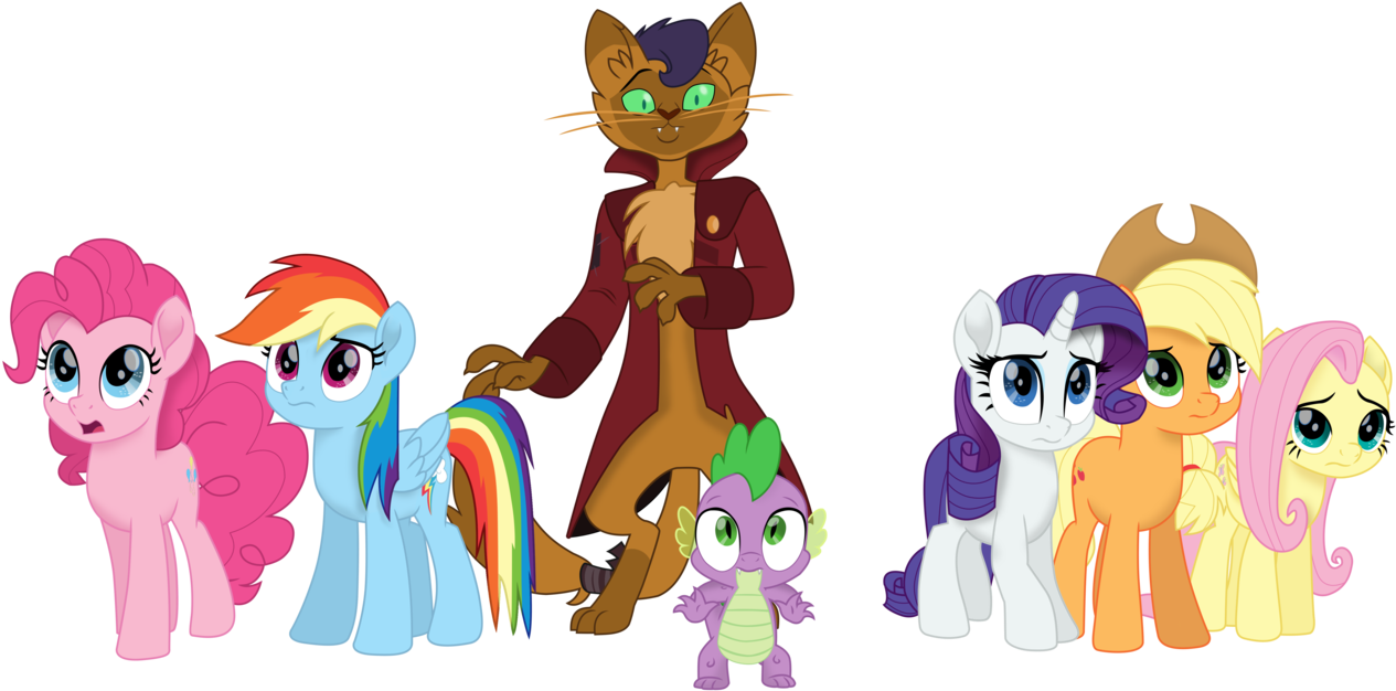 Mane 5, Spike And Capper By Ejlightning007arts - Cartoon (1273x627)