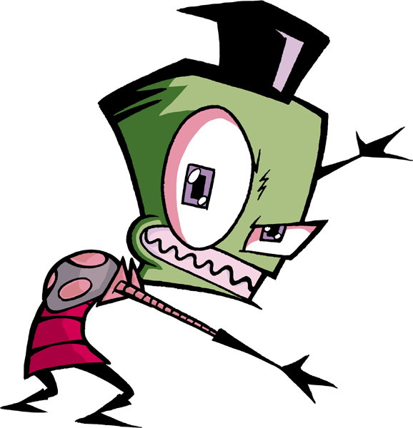 Art Zimdisguisecoverup - Invader Zim Zim Png (578x600)