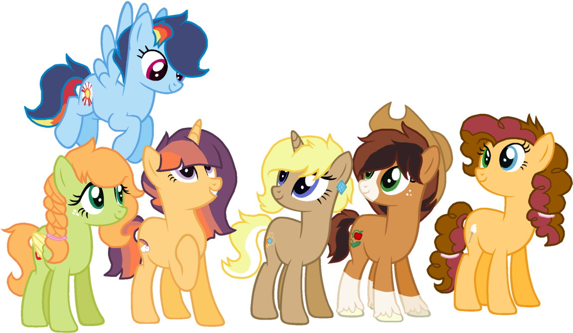 Daughters Of The Mane Six By Zafara1222 - Mlp Mane Six Daughter (1168x684)