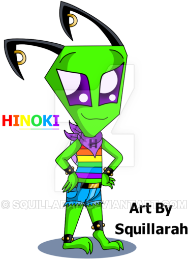 Invader Zim Oc-hinoki's Bandanna By Skunkynoid - Cartoon (400x530)