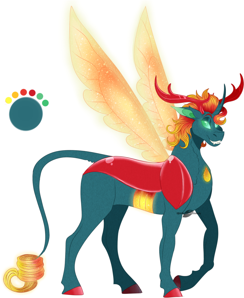 Bijutsuyoukai, Changepony, Colored Hooves, Curved Horn, - Reindeer (889x1024)