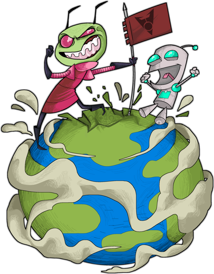 Invader Zim By Madhouse-icecream - Animated Cartoon (816x979)