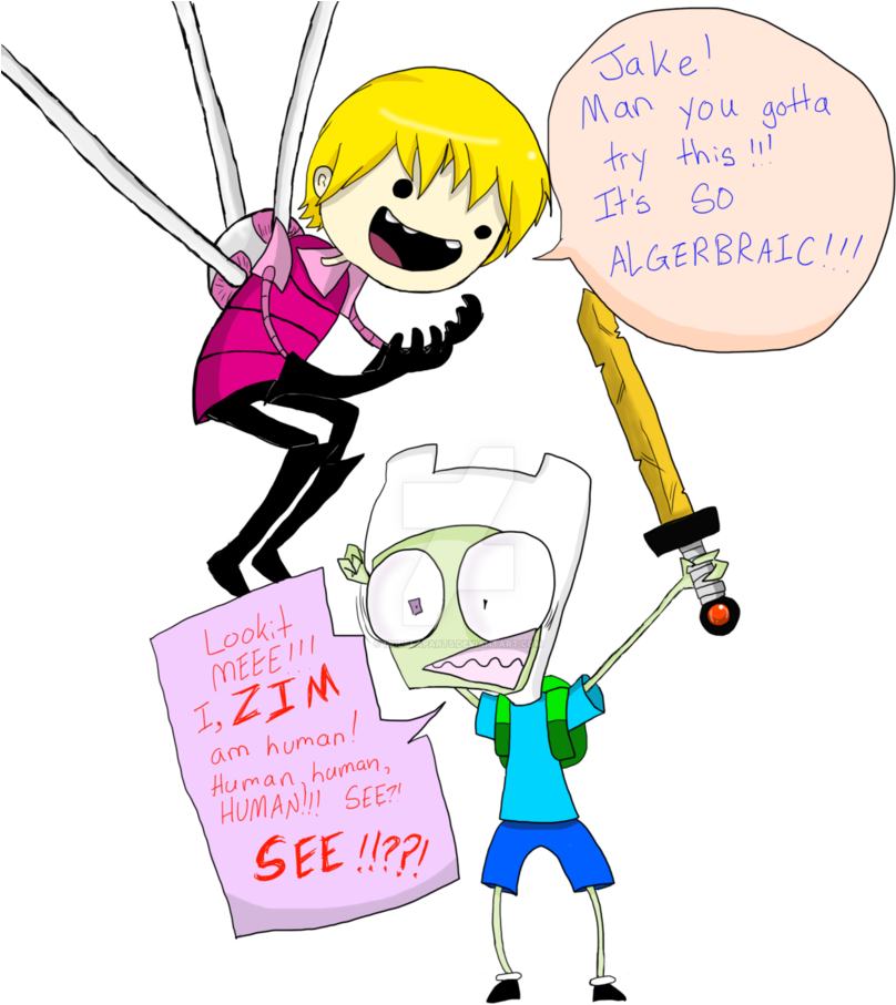 Invader Finn And Zim The Human By Emerymunro - Invader Zim Human Gir (825x967)
