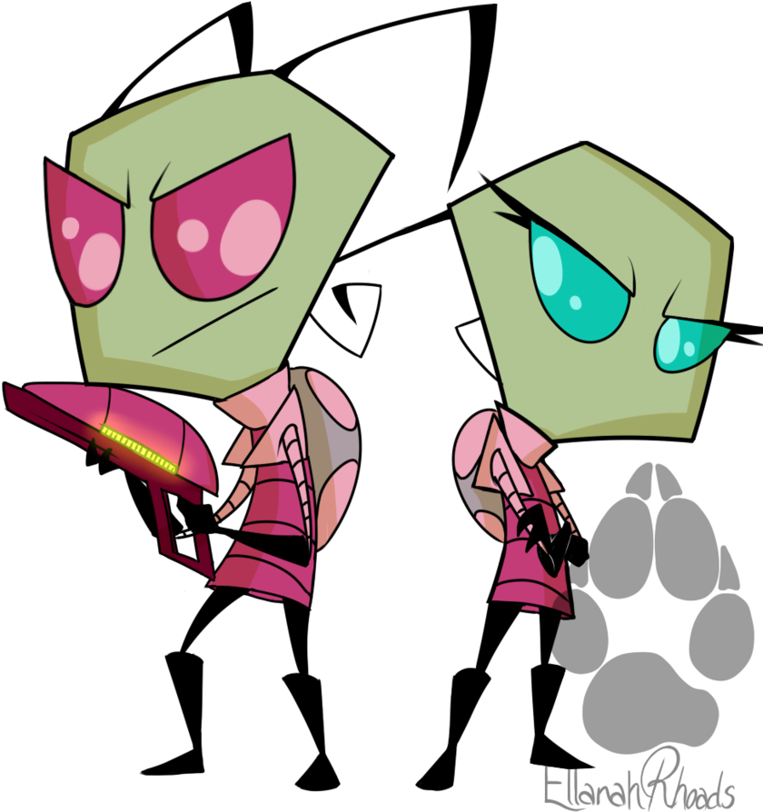 Wik And Zim By Potatobug-may - Art (860x930)