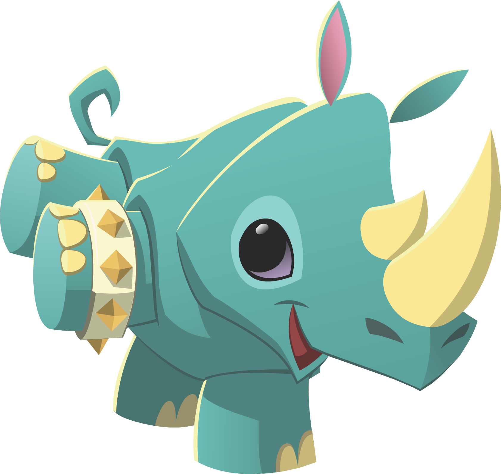 Rhino Wearing Spike - Animal Jam Pet Rhino (1682x1590)