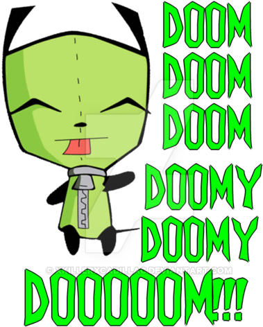 Invader Zim Doom Doom Doom By Xkillerxcadillac - Gir From Invader Zim (400x500)