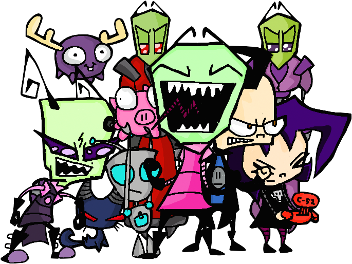 Invader Zim Group By Critterinvasion - Cartoon (721x544)