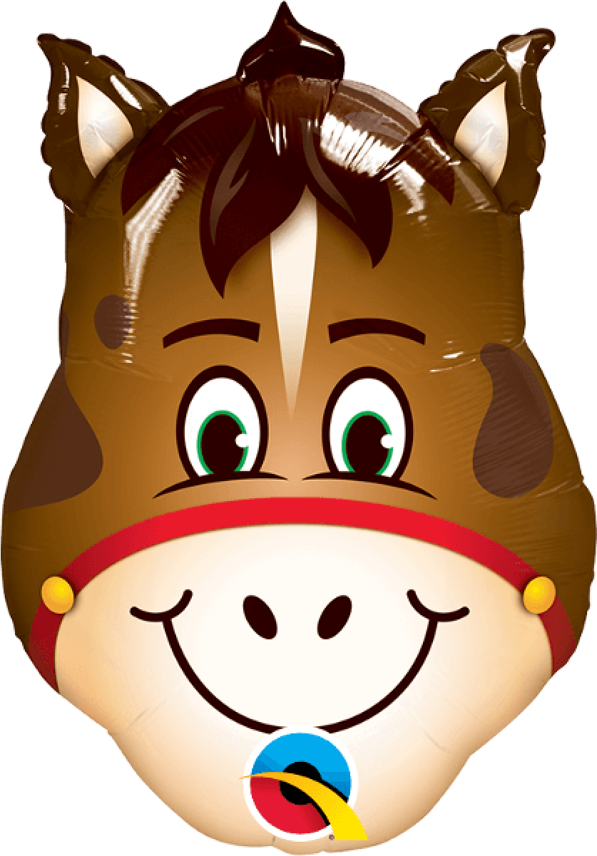 Balão Metalizado Cavalo 14" - Happy Birthday Images Farm Animals (1200x1200)