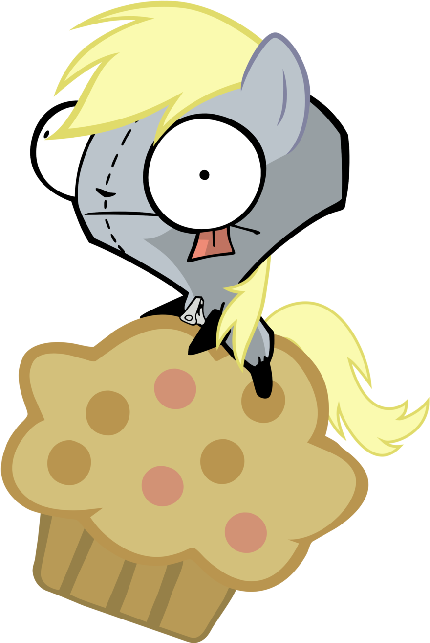 Derpy Gir On Muffin Pig By Mrbarthalamul - Invader Zim Gir (900x1348)