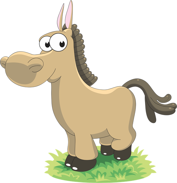 Fazendinha - Comic Picture Of A Horse (581x600)