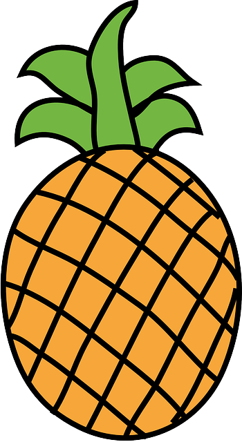 Cartoon Pineapple - Pineapple Clip Art (350x640)