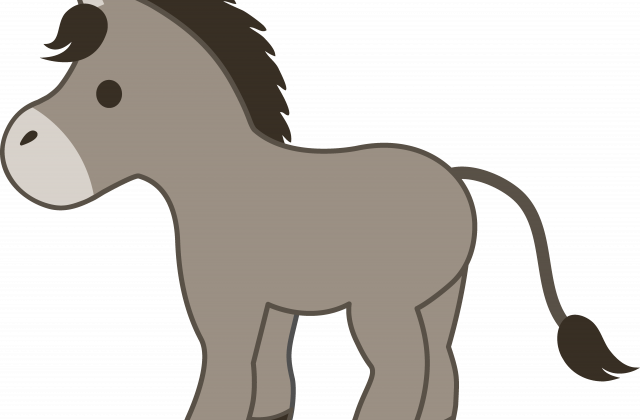 Picture Of A Cute Donkey - Cartoon Donkey (640x420)