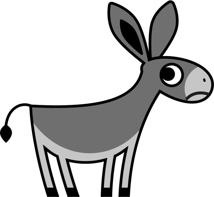 Mule Clipart Sad - Sad Donkey Cartoon (800x738)