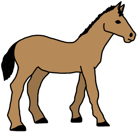 Midilli Illüstrasyon - Brown Horse Svg (500x453)