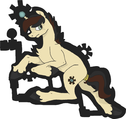 Weepysheep, Gears, Male, Oc, Oc Only, Oc - Cartoon (439x414)