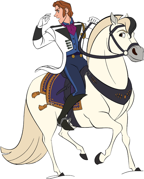 Hans Hans And His Horse - Frozen Hans On His Horse (500x618)