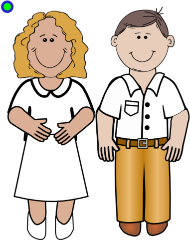 Chaya Meets Shmuel And Gitl - Man And Woman Clipart Free (394x480)