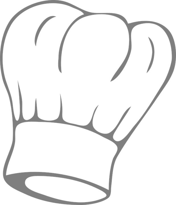 Chef Hat Png - Chef Hat Clipart Black And White (619x720)