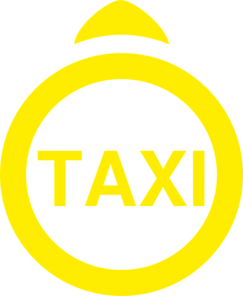 Taxi,designation Of Vector Graphics, - Circle (500x609)