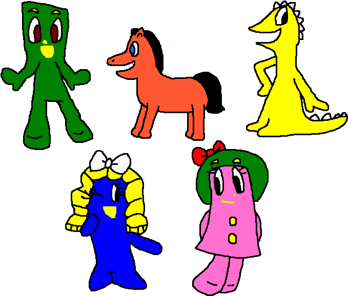 Gumby And Friends Chibi Group By Pokegirlrules - Cartoon (717x594)