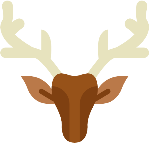 Reindeer Wildlife Clip Art - Antler (512x512)