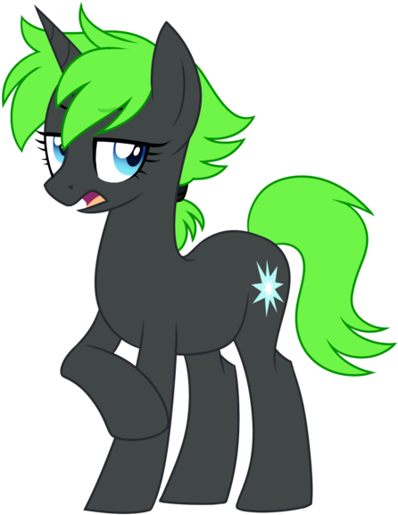 Azure Art Wave, Female, Mare, Oc, Oc - Cartoon (494x600)