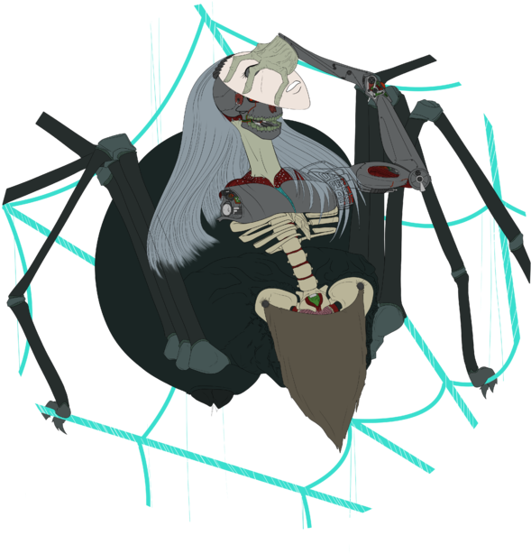 The Unholy Marriage Of Flesh And Sin ~colors~ By Jthunderdraws - Illustration (615x679)