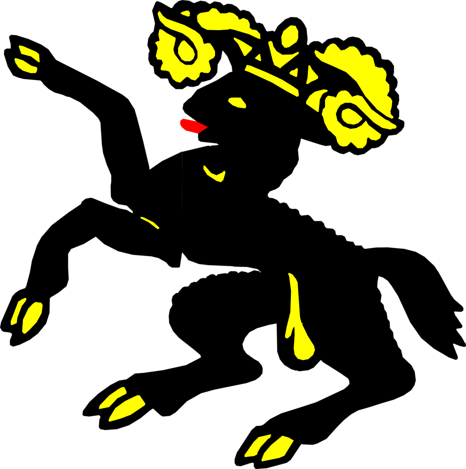 Illustration Of A Medieval Ram - Schaffhausen Flag (958x964)