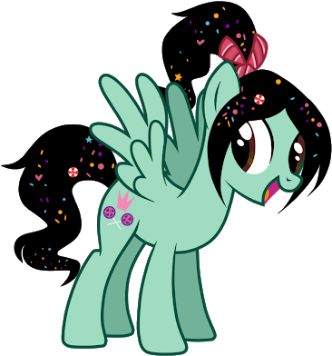 Mixed Up Pony - Pony Wreck It Ralph Vanellope (381x400)