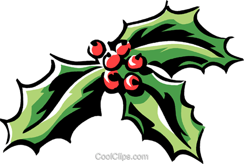 Holly And Ivy Royalty Free Vector Clip Art Illustration - Holly And Ivy Royalty Free Vector Clip Art Illustration (480x324)