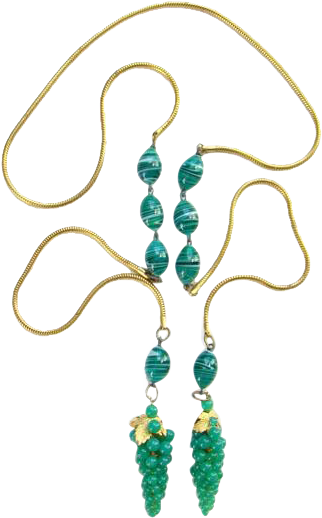 Vintage Art Deco Green Faux Malachite Czech Art Glass - Bead (517x517)