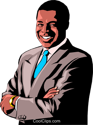 Smiling Office Worker Royalty Free Vector Clip Art - Bank (358x480)