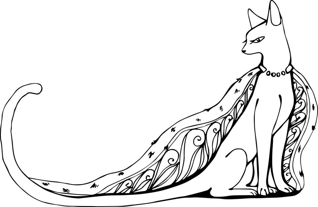 Queen Cat By Zugabii - Line Art (1024x668)
