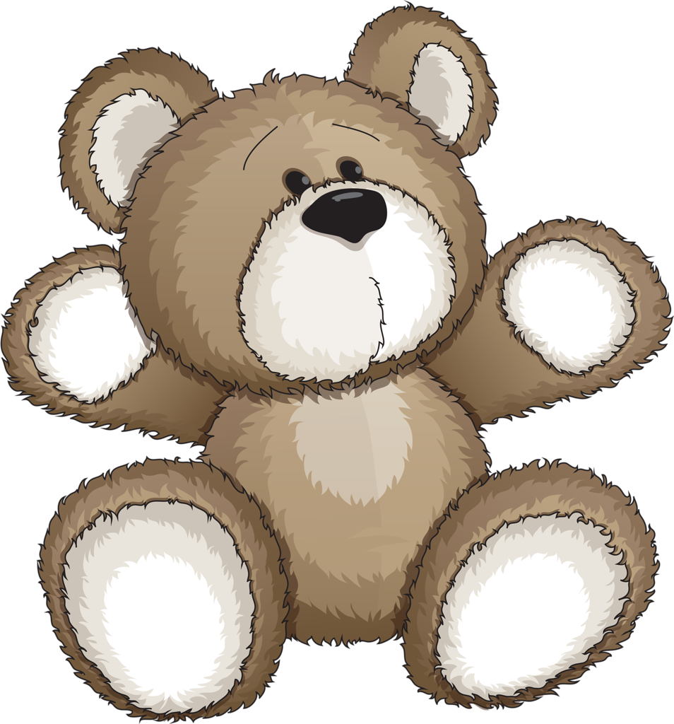 Teddy [преобразованный] - Peluche Clipart (954x1024)