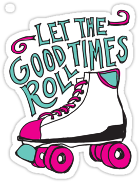 'let The Good Times Roll' Sticker By Annie Riker - Roller Derby (375x360)