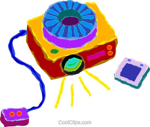 Slide Projectors Royalty Free Vector Clip Art Illustration - Baby Toys (480x407)