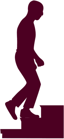 Man Climbing Stairs Sequence 8 Transparent Png - Subir Escaleras Png (512x512)