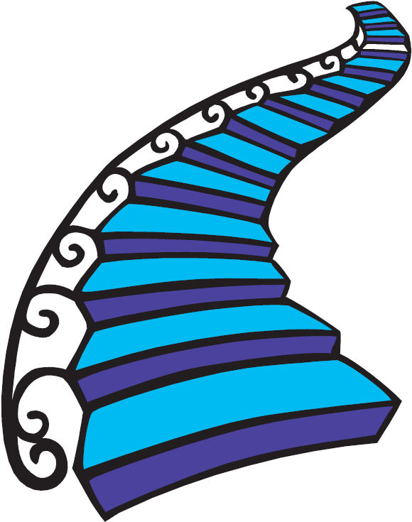 House Stairs Clipart - Cartoon Stairs (605x754)