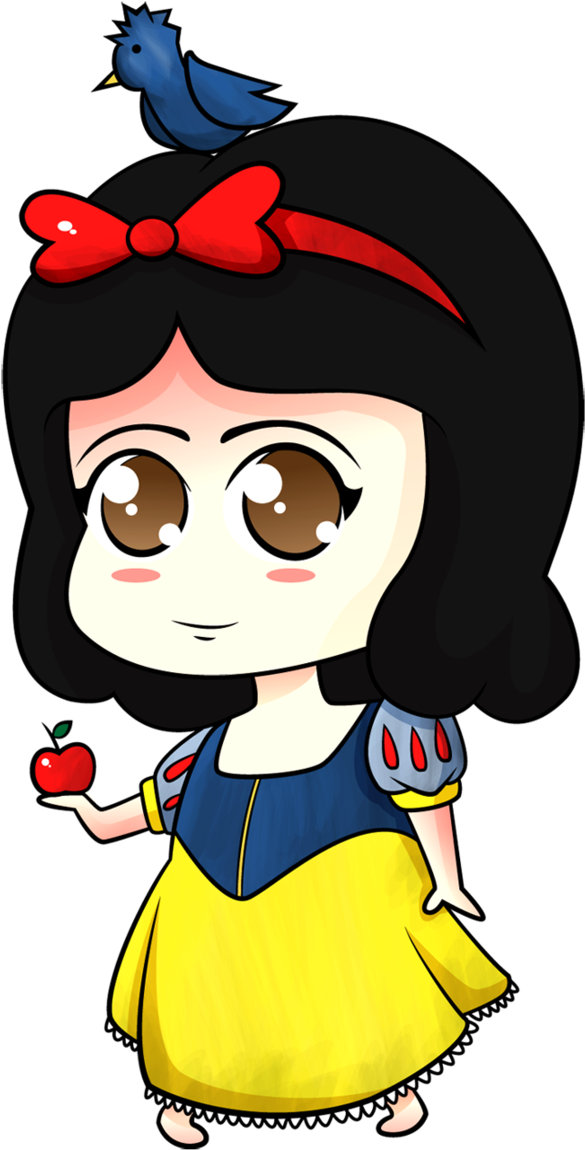 Chibi White Snow By Cah25 - Snow White Chibi Png (636x1255)