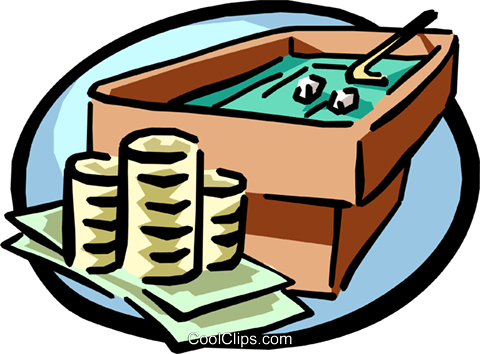 Gambling With Your Money Royalty Free Vector Clip Art - Professional Dice Shooting: Improving Your Performance (480x354)