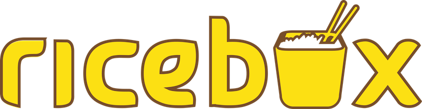 See Menu & Order Online - Rice Box Logo (827x215)