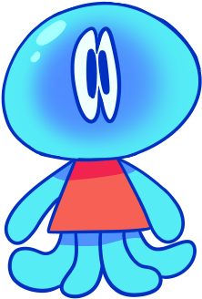 Gif Of A Splatoon Jellyfish Bouncing Forever By Paranormal-thingum - Splatoon (340x391)