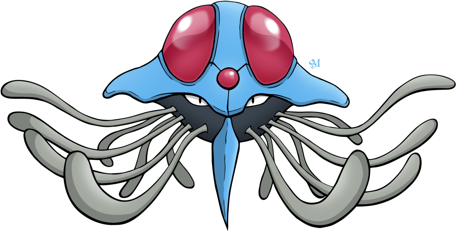 Jellyfish Cartoon Images - Tentacruel Png (1600x851)