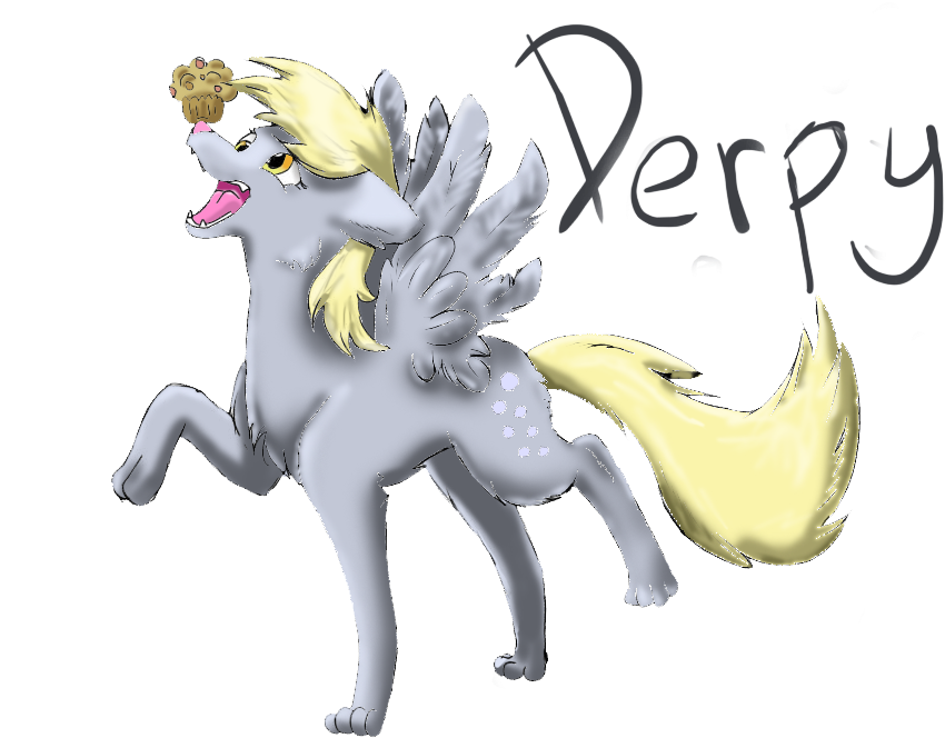 Reference - Image - Derpy Hooves As A Wolf (875x692)