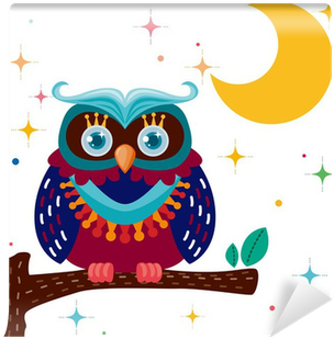 King Owl Against A Star Night Sky Wall Mural • Pixers® - Oscar Stone Gece Kuşu Taş Tablo (400x400)