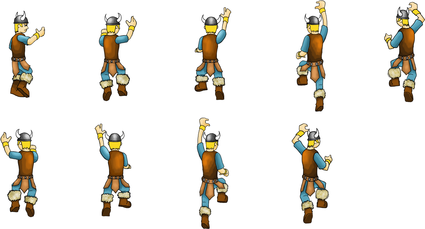 Sprite Sheet Climb Cycle Shaded 72dpi - Sprite Character Climb (1550x770)