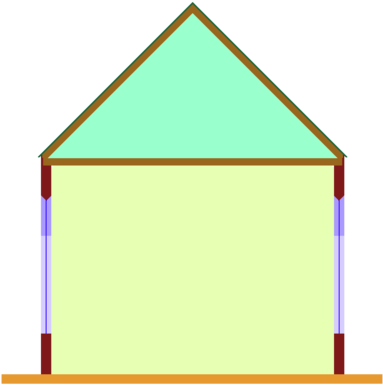 Stylized Cross-section Of The Standard Norwegian Long - Ceiling (440x466)