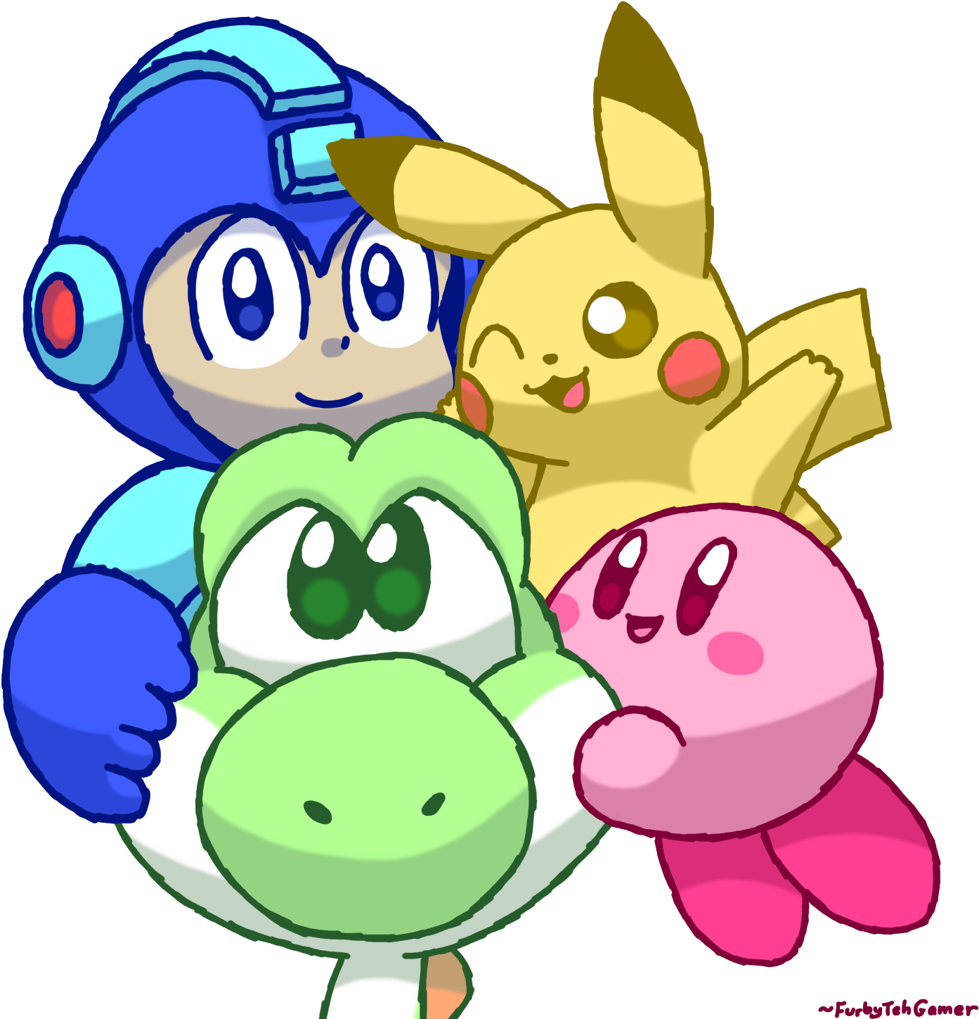 Super Smash Bros Wii U Mario Sonic Megaman And Pacman (1500x1450)